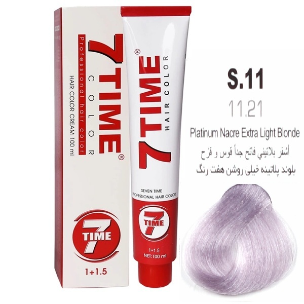 11-21.jpg رنگ مو سون تایم شماره 11.21 (S.11) | حجم 100 میل | بلوند پلاتینه قوس و قزح هفت رنگ - تصویر 1