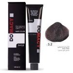 رنگ مو دوماسی شماره 3.2 حجم 120 میلی لیتر شرابی تیره (بادمجانی)