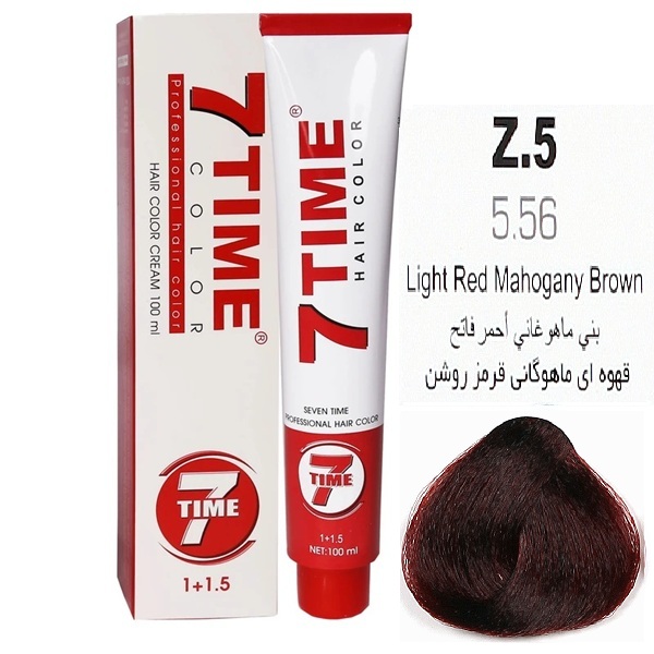 5-56.jpg رنگ مو سون تایم شماره 5.56 (Z.5) | حجم 100 میل | قهوهای ماهوگانی قرمز روشن - تصویر 1