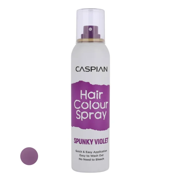 اسپری رنگ مو موقت کاسپین مدل Spunky Violet حجم 150 میل | رنگ بنفش
