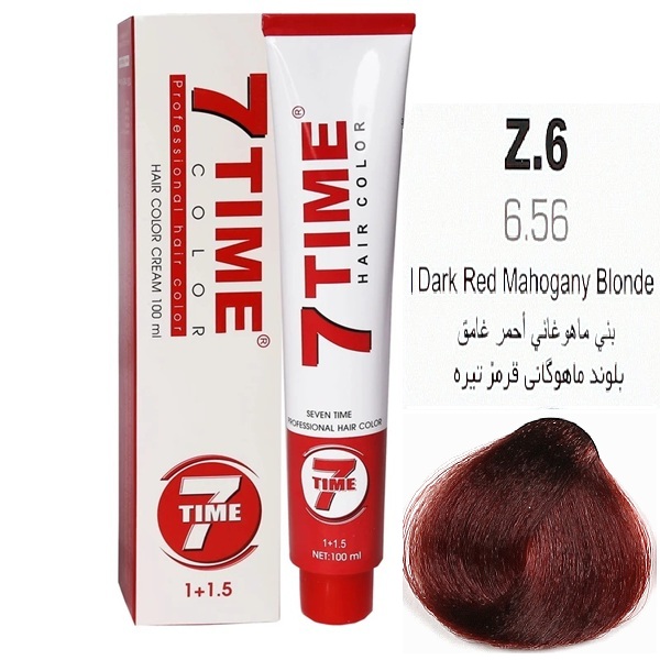 6-56.jpg رنگ مو سون تایم شماره 6.56 (Z.6) | حجم 100 میل | بلوند ماهوگانی قرمز تیره - تصویر 1