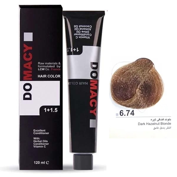 6-74.jpg رنگ مو دوماسی شماره 6.74 حجم 120 میلی لیتر بلوند فندقی تیره - تصویر 1
