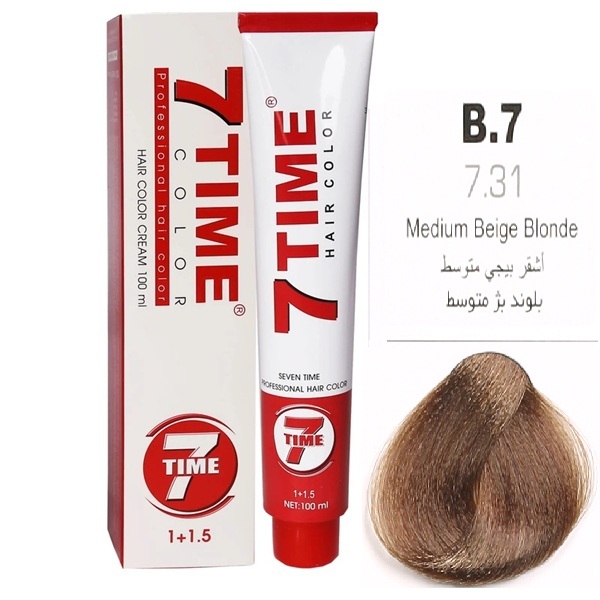 7-31-1.jpg رنگ مو سون تایم شماره 7.31 (B.7) | حجم 100 میل | بلوند بژ متوسط - تصویر 1