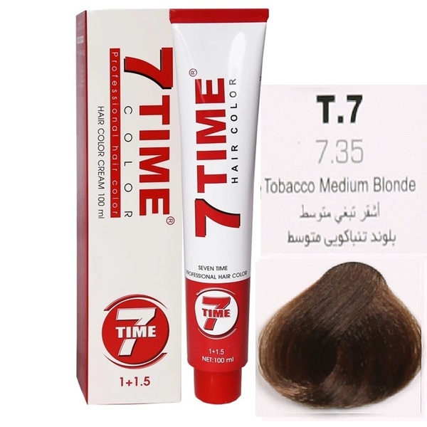 7-35.jpg رنگ مو سون تایم شماره 7.35 (T.7) | حجم 100 میل | بلوند تنباکویی متوسط - تصویر 1