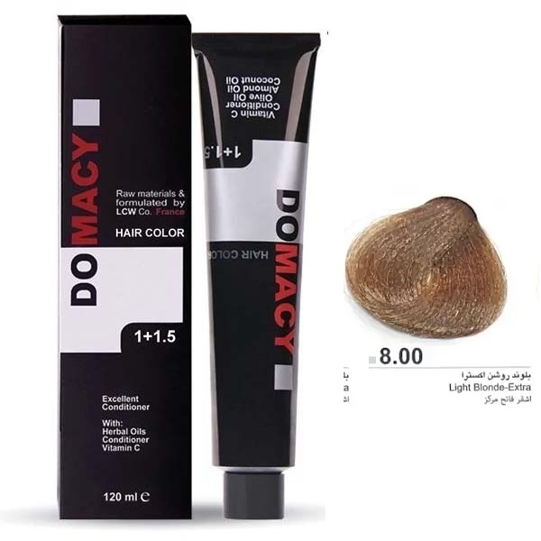 8-00.jpg رنگ مو دوماسی شماره 8.00 حجم 120 میلی لیتر بلوند روشن اکسترا - تصویر 1